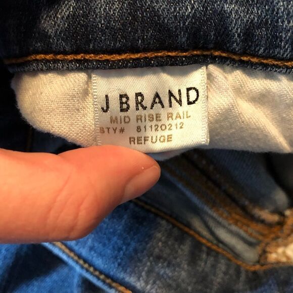 J Brand Blue Fringe Hem Jeans - Picture 5 of 14